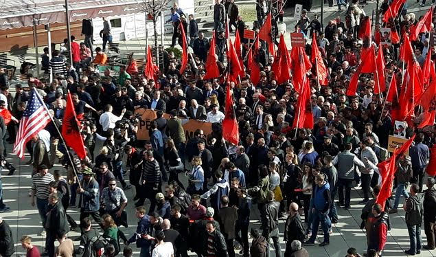 Protesta në Prishtinë